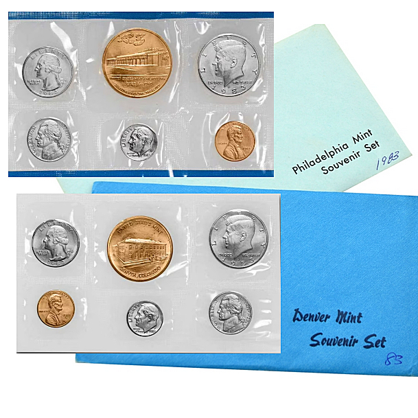 1983-P and 1983-D U.S. Mint Souvenir Sets